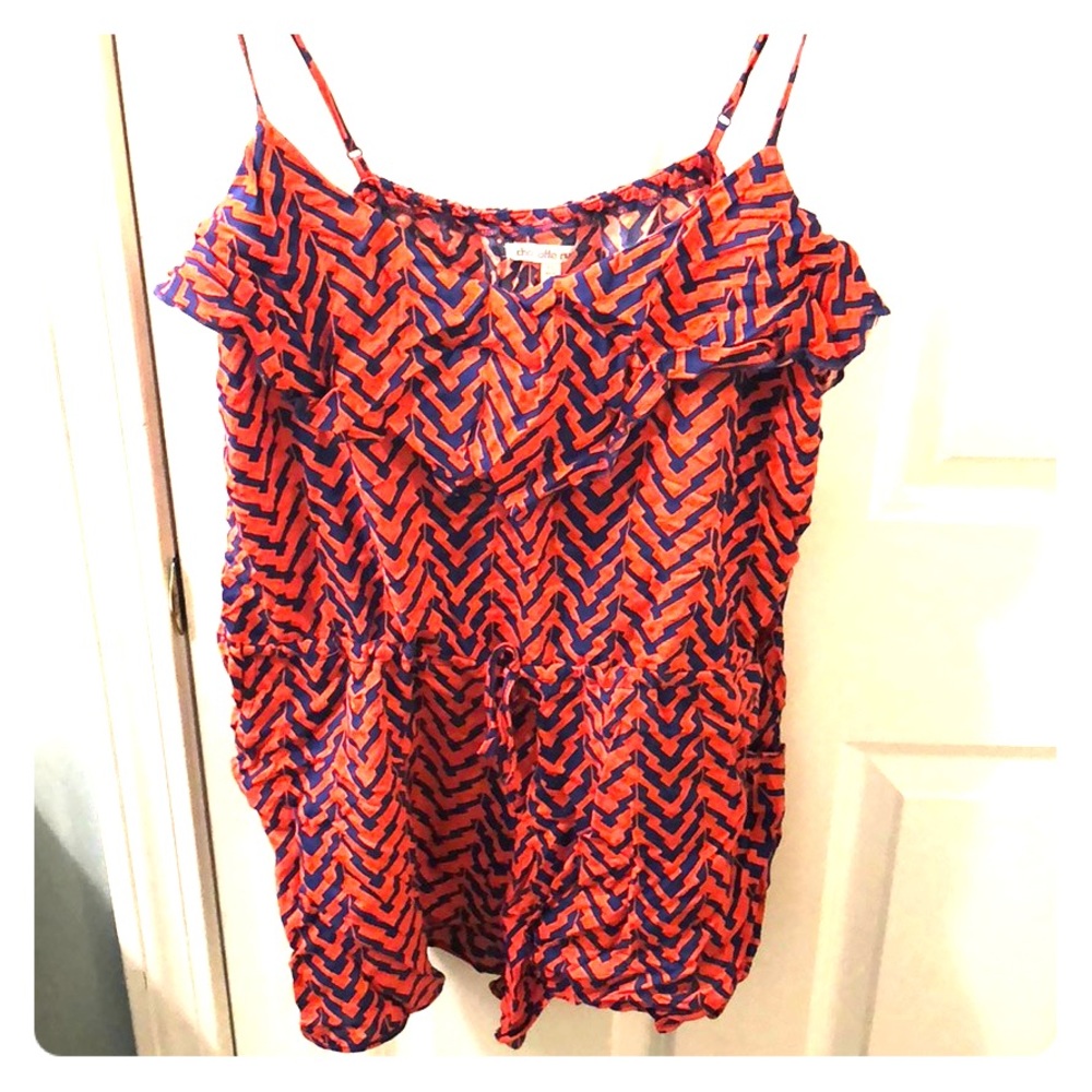 Charlotte Russe xl romper red and navy